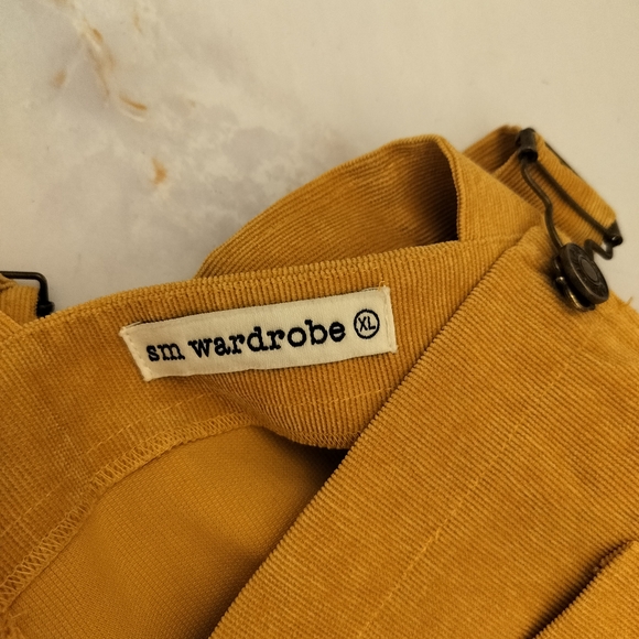 Mustard Yellow Corduroy Overall Dress - Picture 3 of 5